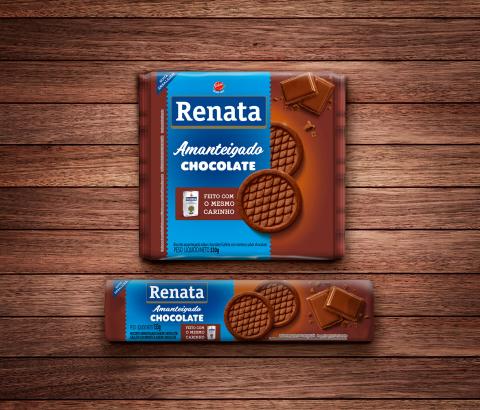 Embalagem Biscoito Renata Amanteigado Chocolate - 133 G E 330 G