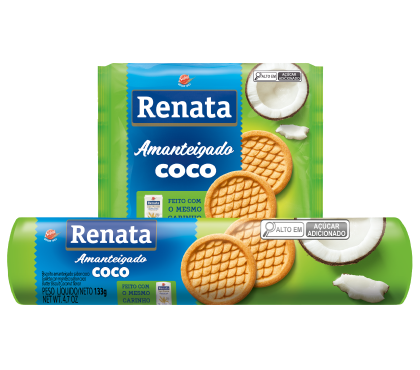 Imagem produto Biscoito Renata Amanteigado Coco - 133 g e 330 g