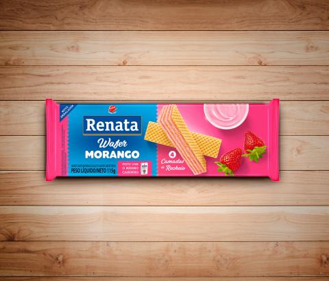 Embalagem Biscoito Renata Wafer Morango