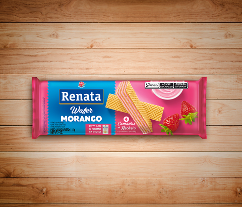 Embalagem Biscoito Renata Wafer Morango
