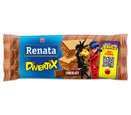 Bolo Chocolate Recheio Chocolate Renata Divertix Pacote 40g