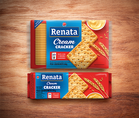 Embalagem Biscoito Renata Laminado Cream Cracker - 170g E 360g