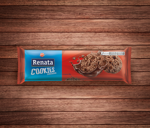 Embalagem Cookies Renata Sabor Chocolate Com Gotas De Chocolate - 100g
