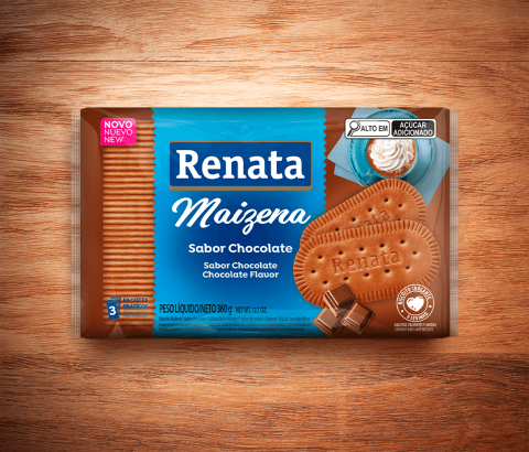 Embalagem Biscoito Renata Maizena Sabor Chocolate