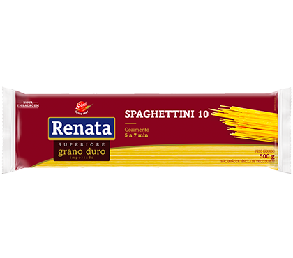 Embalagem Macarrão Spaghettini 10 Grano Duro Renata Superiore