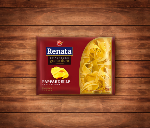 Embalagem Macarrão Pappardelle Texturizado Grano Duro Renata Superiore