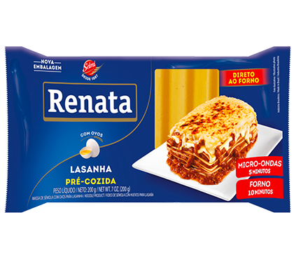 Embalagem Renata Ovos Lasanha Pré-cozida
