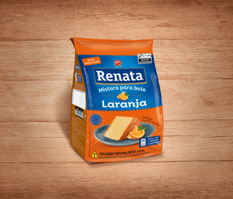 Embalagem Mistura Para Bolo Renata Laranja