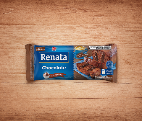 Embalagem Bolo Renata Sabor Chocolate Com Recheio De Chocolate