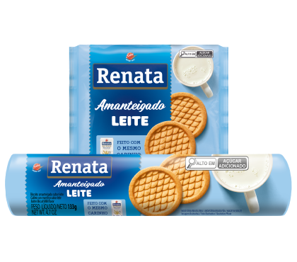 Embalagem Biscoito Renata Amanteigado Leite - 133 G E 330 G