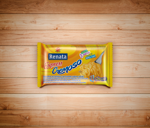 Embalagem Macarrão Renata Instantâneo Cremoso 4 Queijos