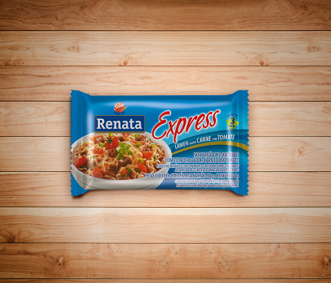 Embalagem Macarrão Renata Instantâneo Tradicional Carne Com Tomate