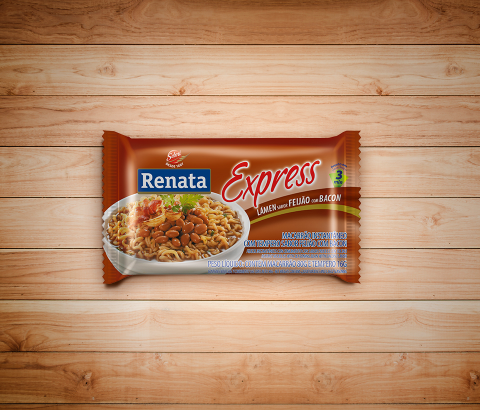 Embalagem Macarrão Renata Instantâneo Tradicional Feijão Com Bacon