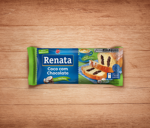 Embalagem Bolo Renata Coco Recheado Com Chocolate