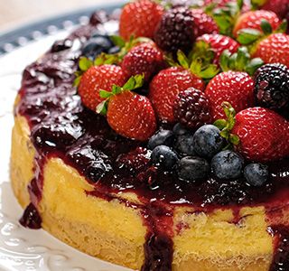 Receita Cheesecake de frutas vermelhas