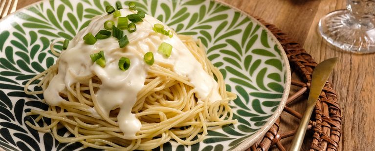 Macarrão Orgânico ao Molho Branco