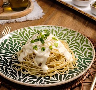 Receita Macarrão Orgânico ao Molho Branco