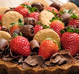 Receita Torta de Chocolate com Morango