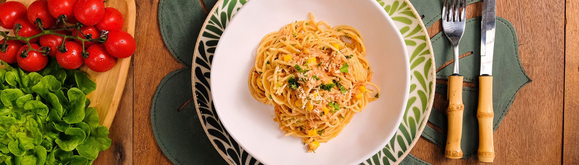 Macarrão Orgânico com Frango