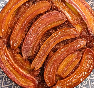 Receita Bolo de banana caramelizada