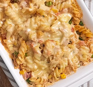 Receita Macarrão de forno com frango simples