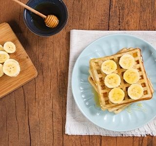 Receita Waffle de Banana