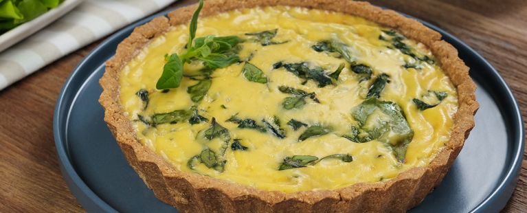 Quiche de espinafre e ricota