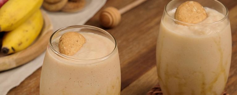 Smoothie de banana e maçã fit com Integrale banana