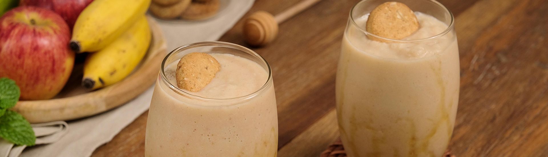 Smoothie de banana e maçã fit com Integrale banana