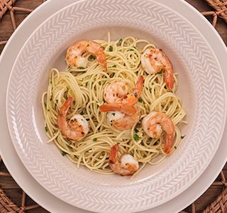 Receita Espaguete com camarão simples