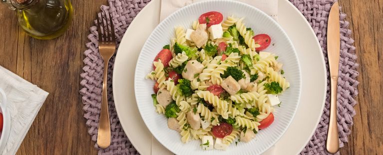 macarrão light com frango