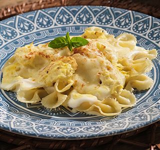 Receita Fricassé de frango com macarrão
