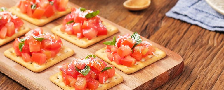 Bruschetta Cracker prática