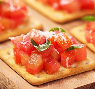 Receita Bruschetta Cracker prática