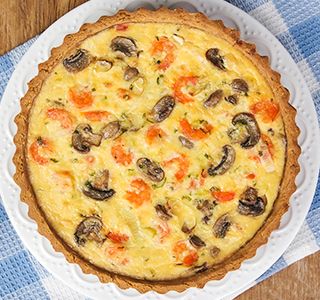 Receita Quiche de Camarão com Cogumelo Paris e Alho-Poró