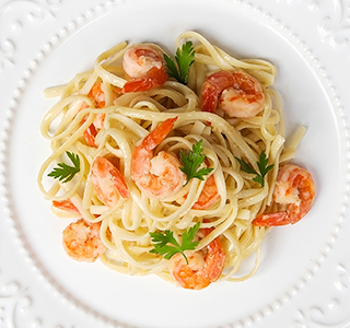 Receita Linguine com Camarão e Gengibre