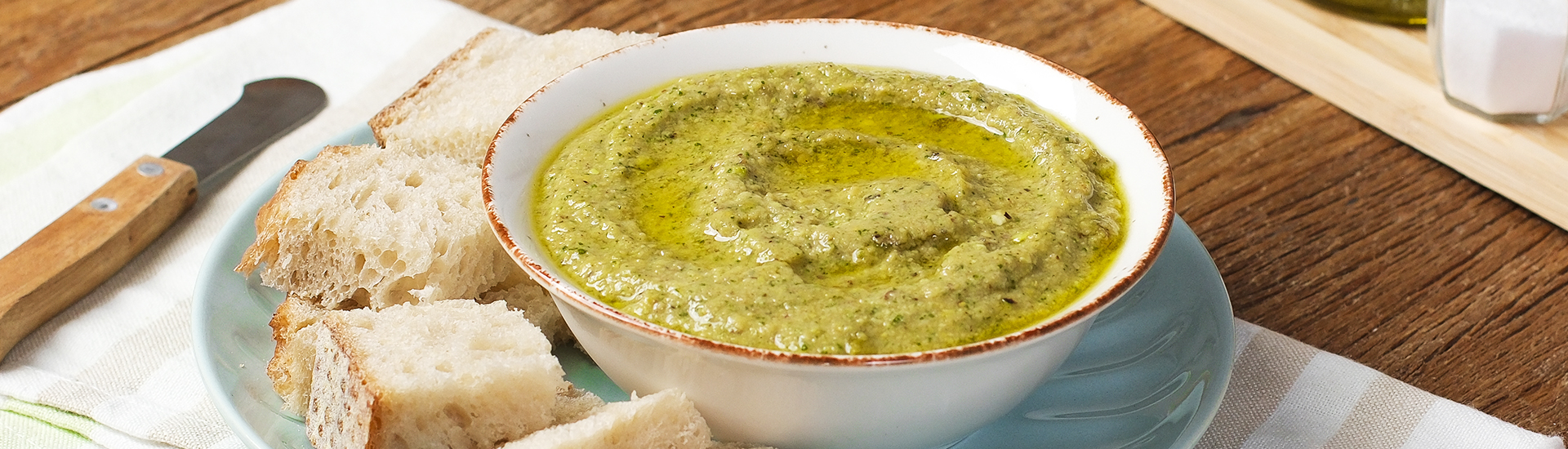 Pesto de Pistache com Homus