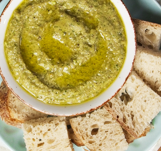 Receita Pesto de Pistache com Homus