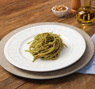 Receita Spaghetti Integral com Pesto de Rúcula
