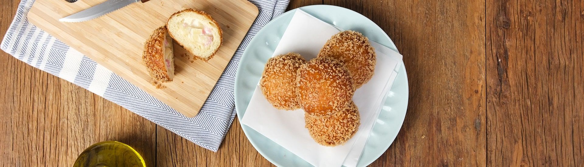 Lanchinho Empanado de Presunto e Queijo