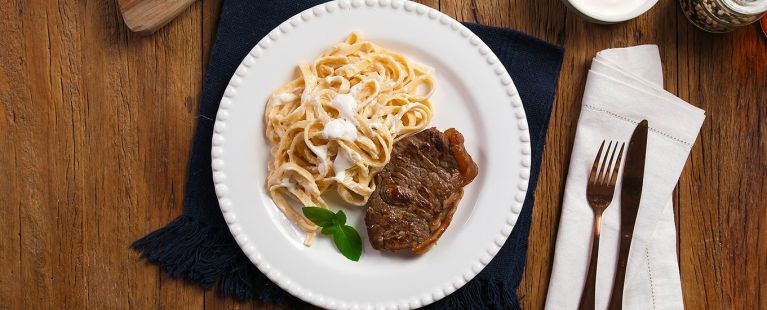 Tagliatelle aos Três Leites com Carne