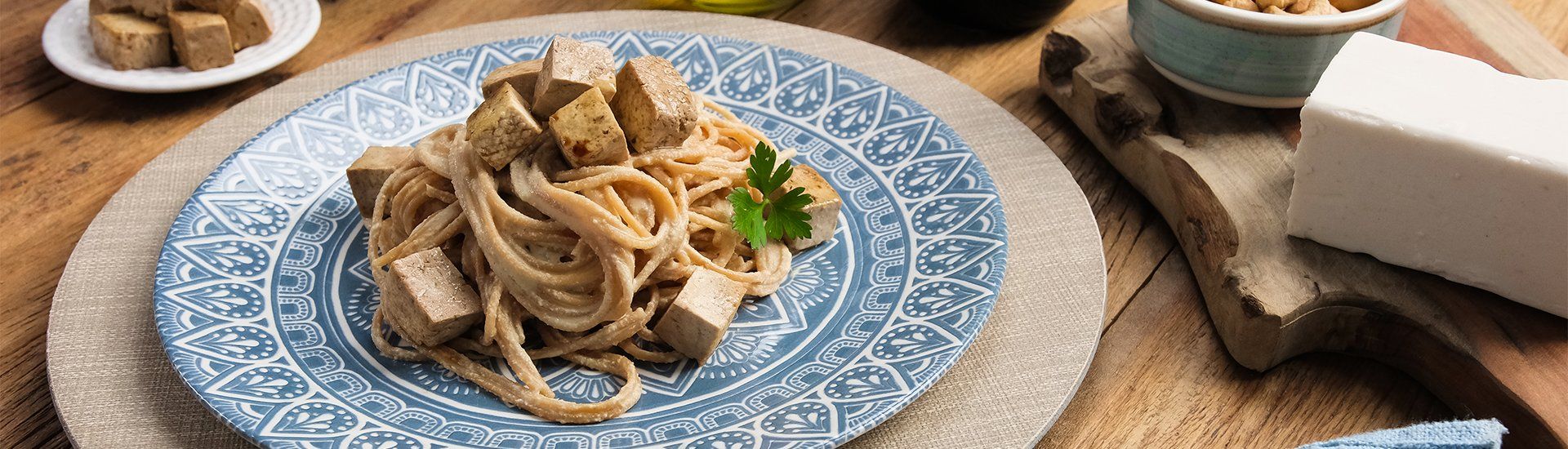 Carbonara Vegano com Tofu