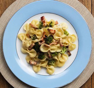 Receita Farfalle com Brócolis e Bacon