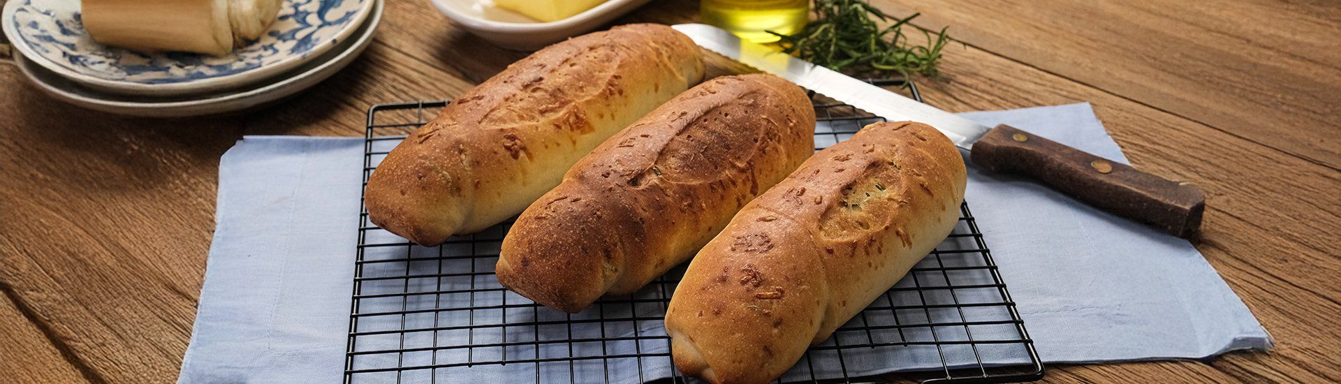 Pão Caseiro de Alecrim e Parmesão