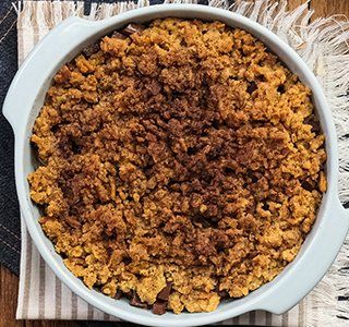 Receita Crumble de Banana com Biscoito Água e Sal