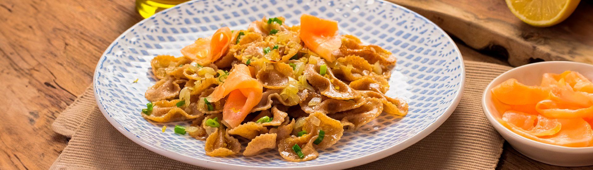 Farfalle com Salmão Defumado