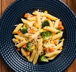 Receita Penne com Frango e Vegetais