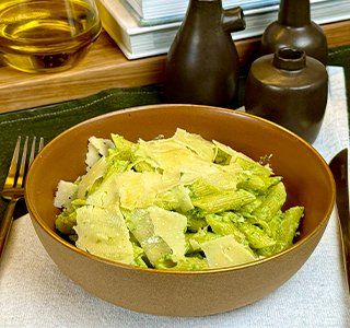 Receita Penne com Pesto de Couve, Ricota e Limão