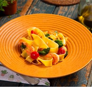 Receita Macarrão com camarão